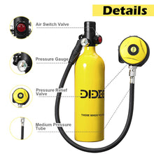 Load image into Gallery viewer, DIDEEP 1L Mini Scuba Diving Set with Hand Pump
