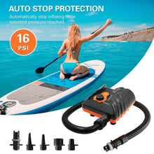 Load image into Gallery viewer, 16PSI High Pressure Electric Air Pump For Paddle Board , Boat, Kayak or Airbed.
