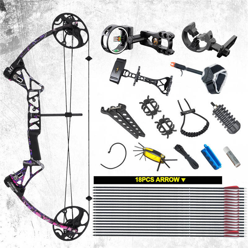 19-70lbs Adjustable Hunting M1 Compound Bow Set