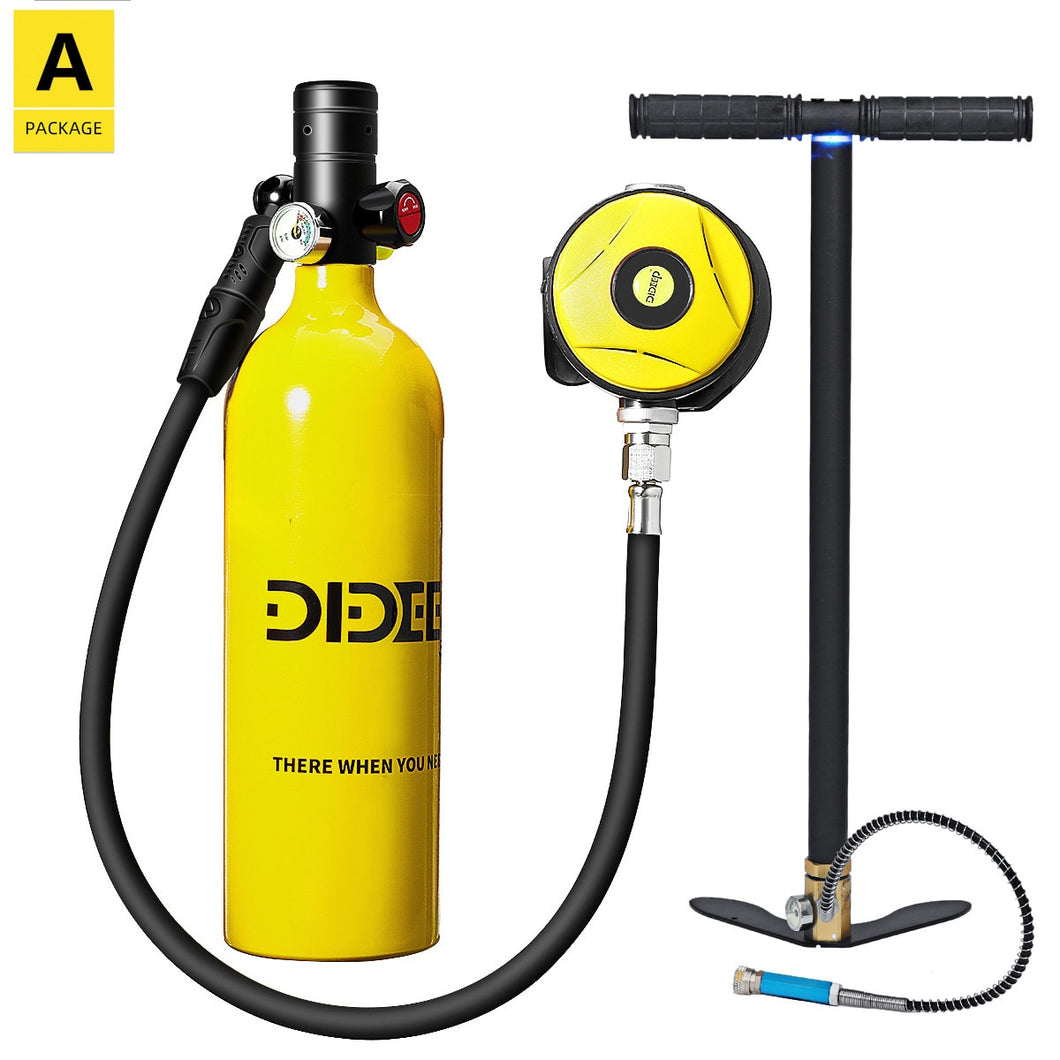 DIDEEP 1L Mini Scuba Diving Set with Hand Pump