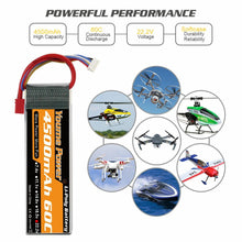 Load image into Gallery viewer, 2PCS Youme 6S Lipo Battery 22.2V 4500mah Battery 60C EC5 T Deans

