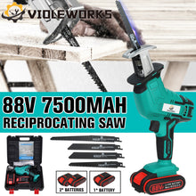 Load image into Gallery viewer, NEW 88V Cordless Reciprocating Saw for Metal, Wood and Pipe Comes with 4 Blades
