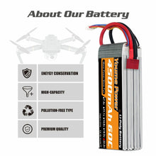 Load image into Gallery viewer, 2PCS Youme 6S Lipo Battery 22.2V 4500mah Battery 60C EC5 T Deans
