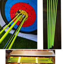 Load image into Gallery viewer, 30 Inch Mixed Carbon Arrow Spine 500 Green Shaft with Explosion-proof Ring for Recurve/Compound Bow
