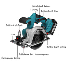 Load image into Gallery viewer, 1600W 18V 125mm Brushless Circular Saw
