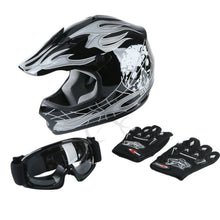 Load image into Gallery viewer, DOT Motorcycle Youth full face helmet With Goggles Gloves - outdorrz
