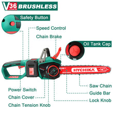 Load image into Gallery viewer, HYCHIKA 36V Brushless Chainsaw With Fast Charger
