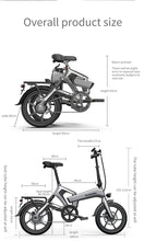 Load image into Gallery viewer, ZHENGBU 16 Inch Mini Folding Electric Bike 400W with 48V10AH Lithium Battery
