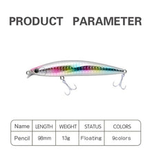 Load image into Gallery viewer, 98MM 13G Floating Saltwater Pencil Fishing Lure - outdorrz
