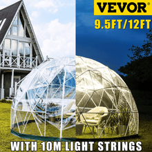 Load image into Gallery viewer, VEVOR Bubble Garden Dome 9.5/12ft With LED PVC Cover - outdorrz
