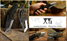 Load image into Gallery viewer, XYJ 2pcs Tanto Tactical Knife Set With Para-cord Handle - outdorrz
