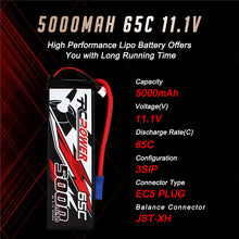 Load image into Gallery viewer, RCPOWER 3S 4S 6S 5000mAh 11.1V 22.2V Lipo Battery 65C With EC5 Plug - outdorrz
