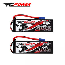 Load image into Gallery viewer, RCPOWER 3S 4S 6S 5000mAh 11.1V 22.2V Lipo Battery 65C With EC5 Plug - outdorrz
