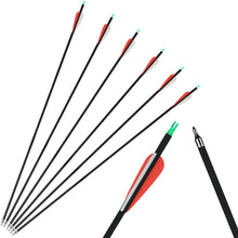 Load image into Gallery viewer, 12pcs Carbon Arrows 500 ID 6.2mm Hunting Arrows for Recurve/Compound Bow - outdorrz
