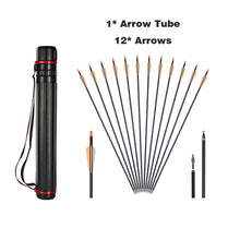 Load image into Gallery viewer, 12pcs Carbon Arrows 500 ID 6.2mm Hunting Arrows for Recurve/Compound Bow - outdorrz
