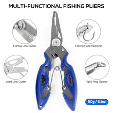 Load image into Gallery viewer, 263pcs Fishing Accessories Set with Tackle Box Including Plier Jig Hooks Sinker Weight Swivels Snaps Sinker Slides - outdorrz
