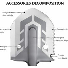 Load image into Gallery viewer, Portable Tactical Multi-Tool Shovel
