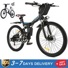 Load image into Gallery viewer, 26Inch Electric 350W 36V Foldable Mountain Bike 21 Speed with Disc Brakes
