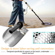 Load image into Gallery viewer, Fast Sifting Stainless Steel Sand Scoop with Handle. Great for Metal Detecting
