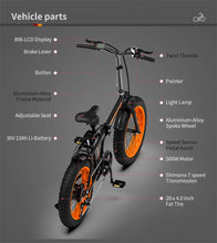 Load image into Gallery viewer, AOSTIRMOTOR A20 Folding 500W Mountain E-Bike With 20in Fat Tire&#39;s
